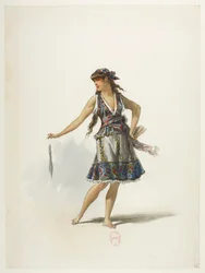 Saint-Saëns - Henry VIII - Maquettes de costumes - Lacoste - 72. Costume